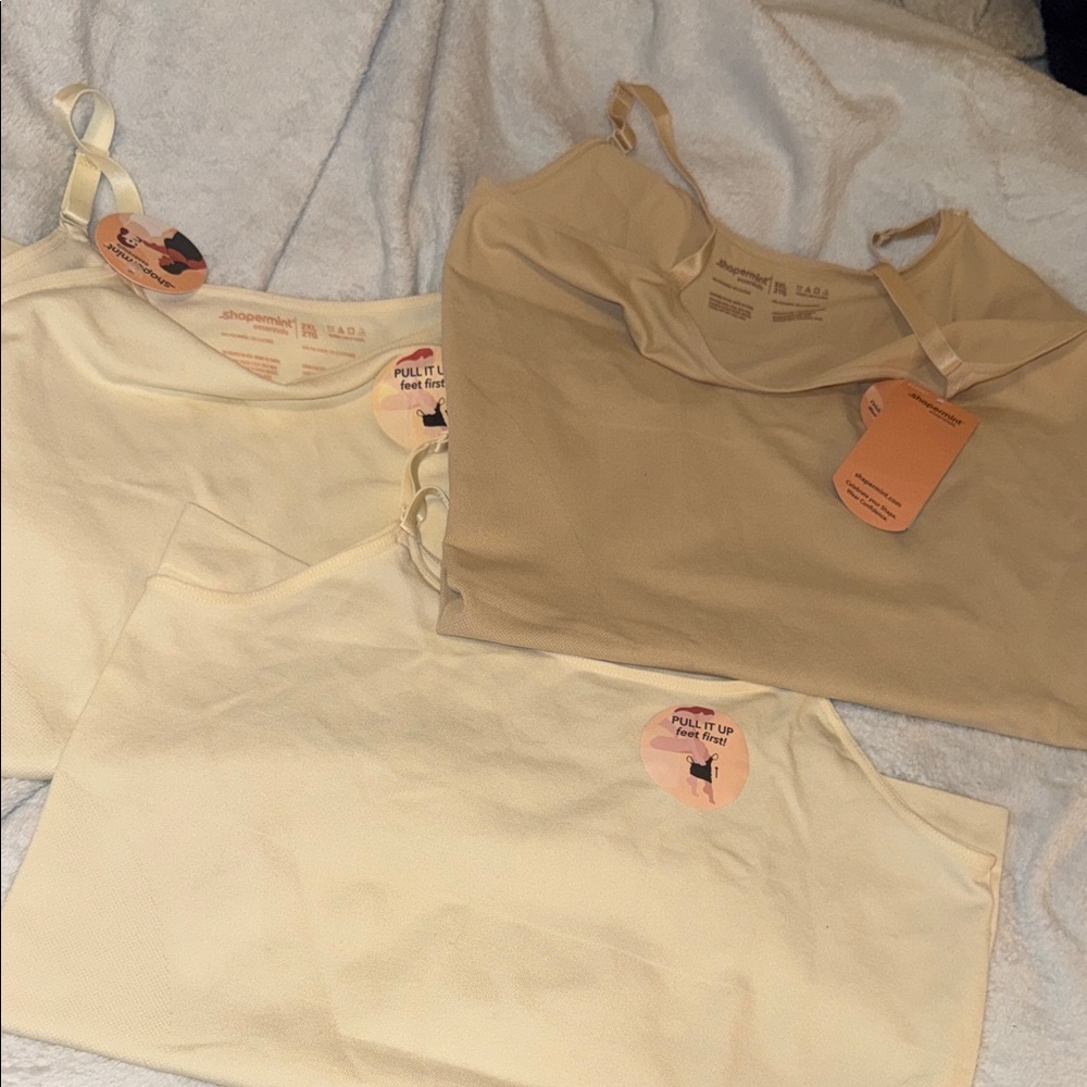 Shapermint Women's Camisoles in Cream and Tan - Picture 8 of 13